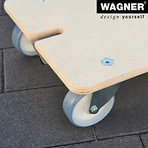 Wagner Plataforma de Carga MM 1333, 74-101 x 37 cm Extensible, para Cargas de Diferentes Tamaños, 200 kg de Capacidad de Carga, Lanza Plegable, Flexiblemente Ajustable – 20133301